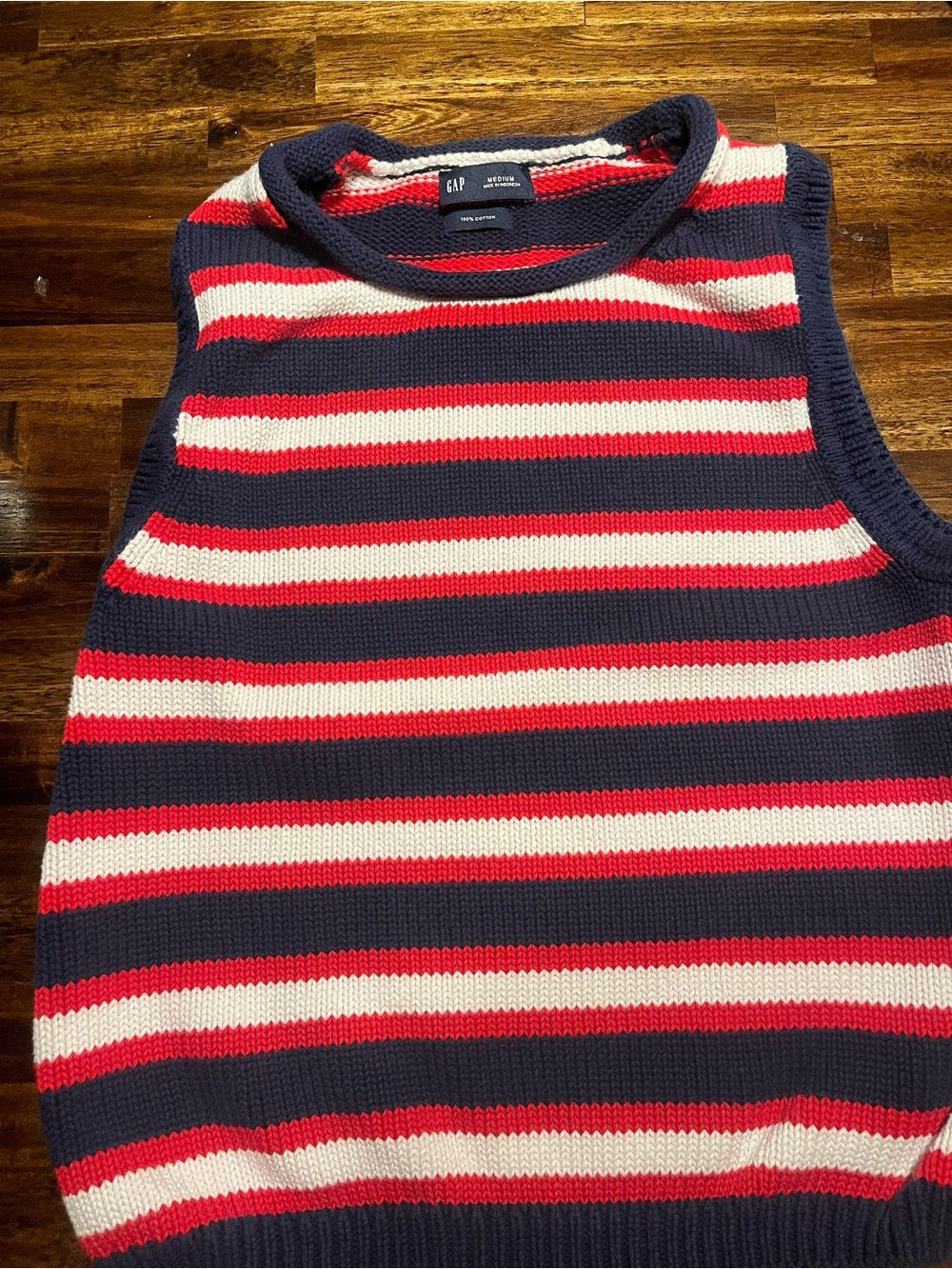 GAP Navy, Red & White Striped Knit Tank